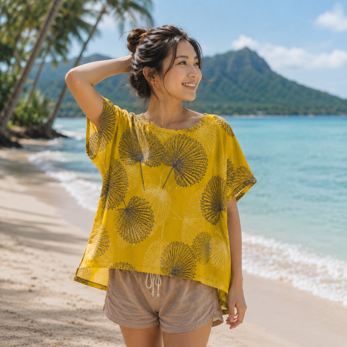 Palm Leaf Elegant Top