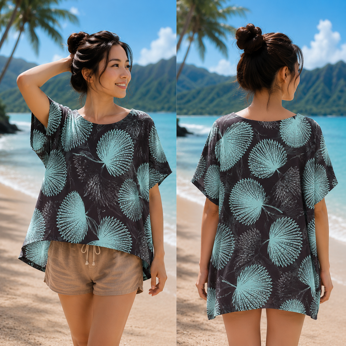 Palm Leaf Elegant Top