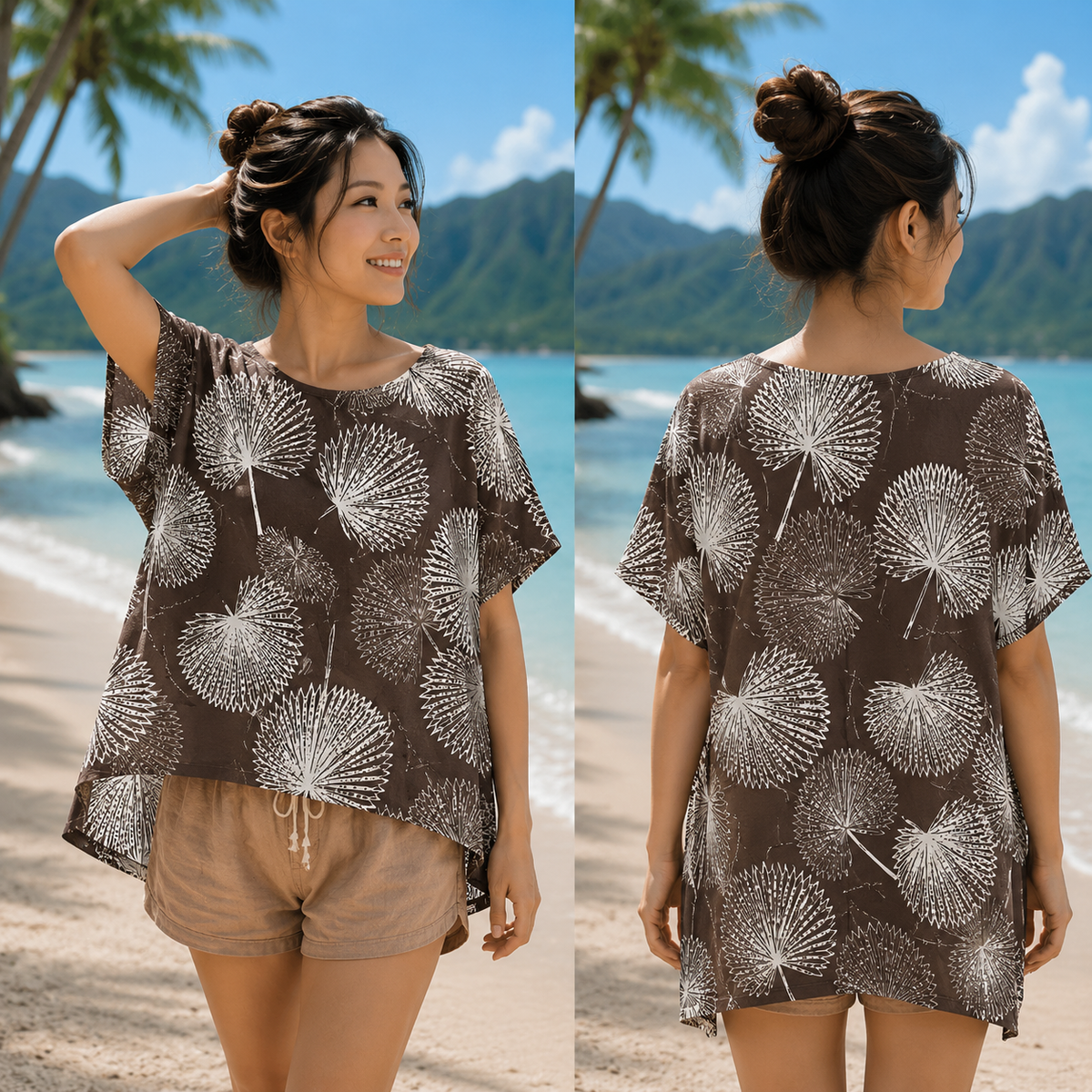 Palm Leaf Elegant Top