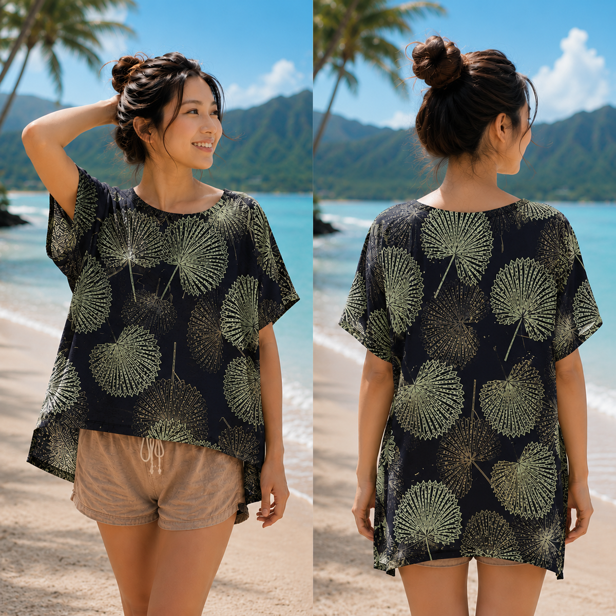 Palm Leaf Elegant Top